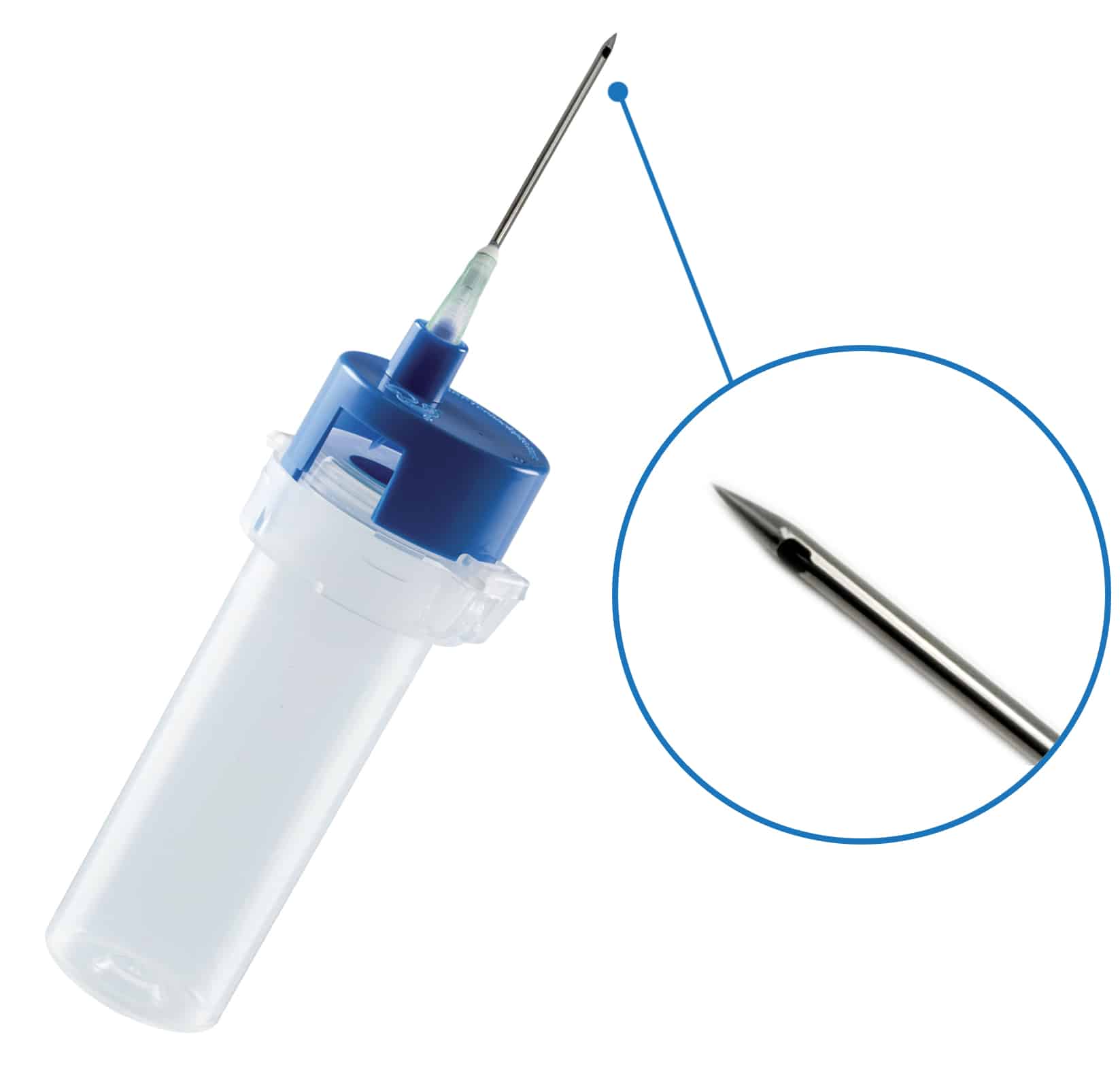 QualiTru TruDraw campionatore singolo ago 14G 2 foro laterale 50 pezzi