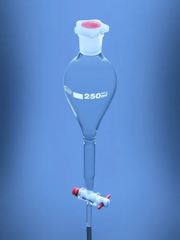 Glassco Gilson imbuto separatore vetro PTFE