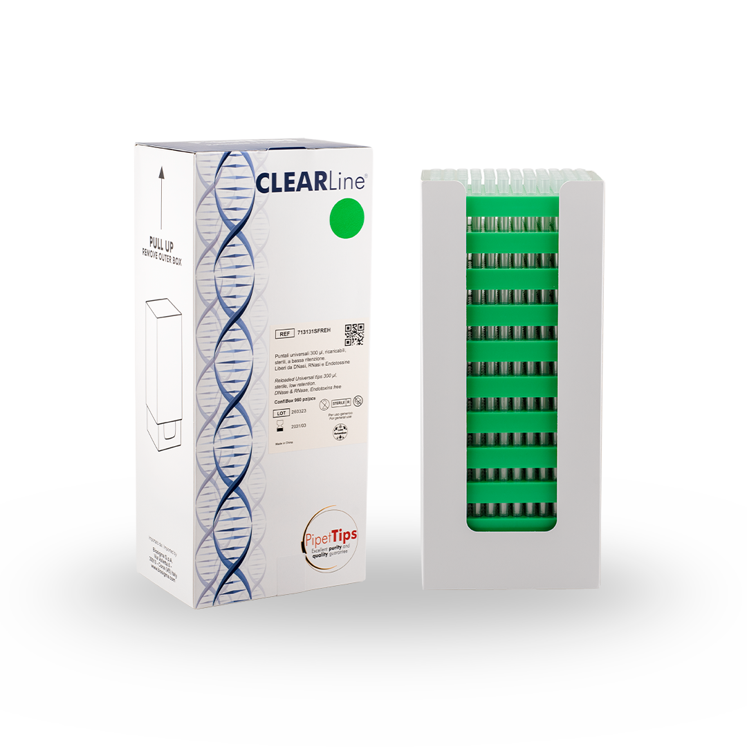 Biosigma CLEARLine 713131SFREH puntali universali rack 960 pezzi sterili