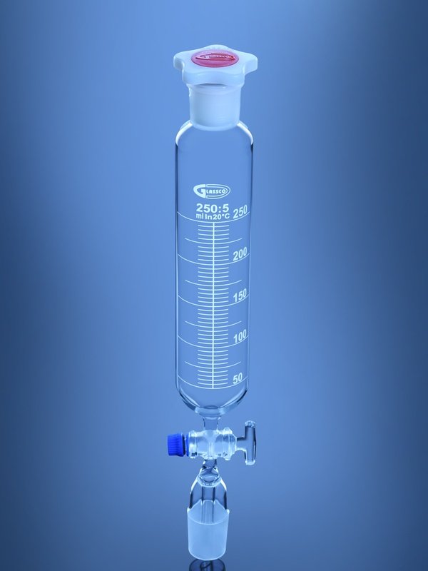 Glassco Imbuto gocciolatore cilindrico vetro DIN ISO