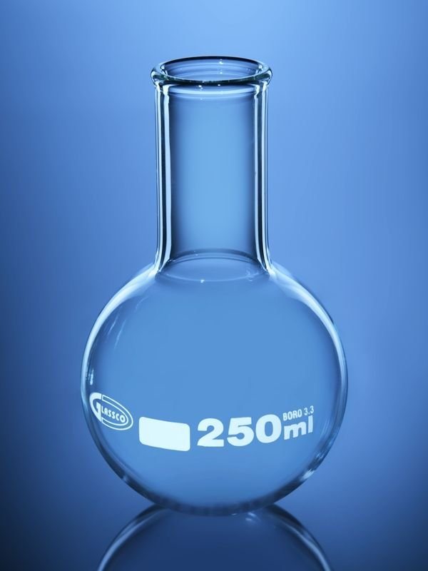 Glassco Narrow Neck pallone fondo tondo vetro
