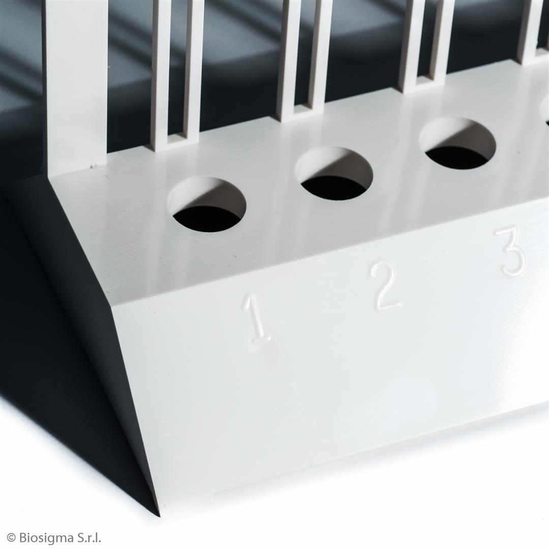 Biosigma BSV011 portaprovette VES 10 posti in ABS