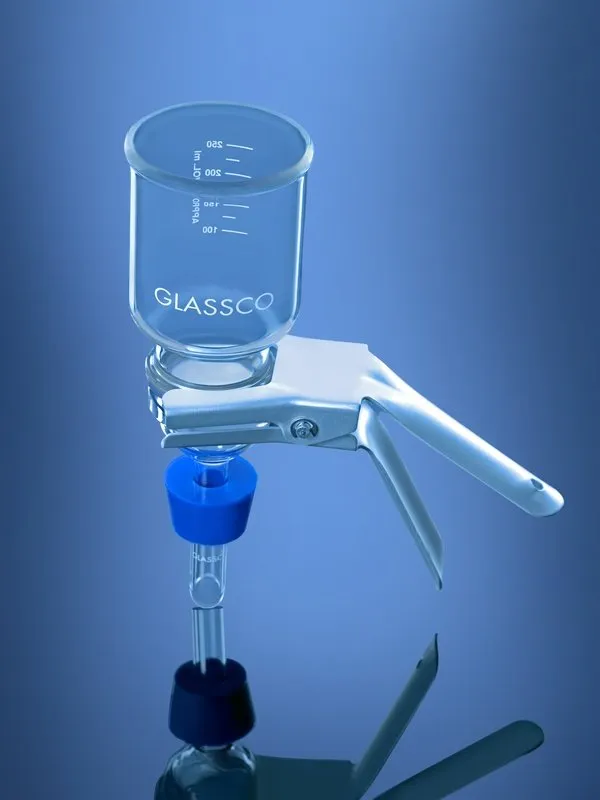 Glassco Filter Holder portafiltro in vetro con filtro PTFE