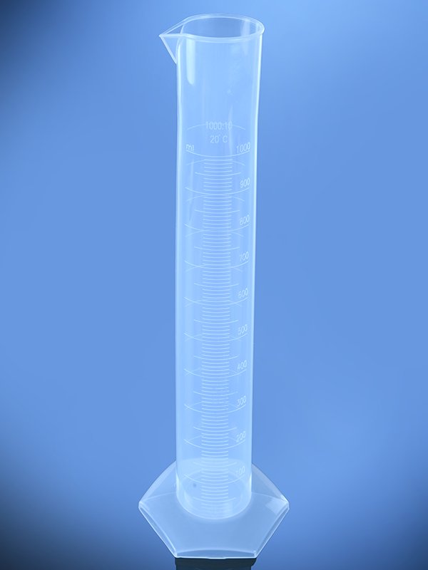Glassco Cilindro graduato plastica base esagonale