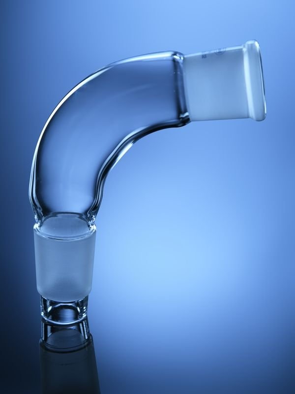 Glassco adattatore ricevitore curvo senza sfiato vetro