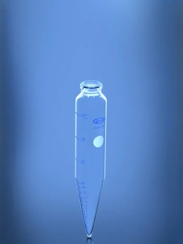 Glassco provetta centrifuga conica graduata vetro