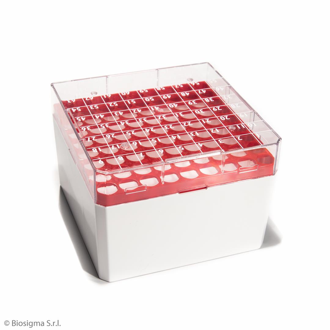 Biosigma CryoGen BSM58071B/RO scatola 81 posti rossa policarbonato