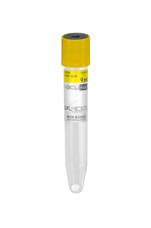 FL MEDICAL Vacumed urina provetta acido borico tappo giallo