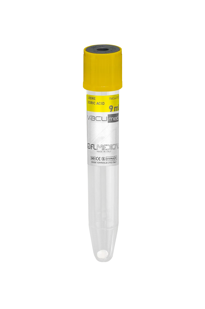 FL MEDICAL Vacumed urina provetta acido borico tappo giallo