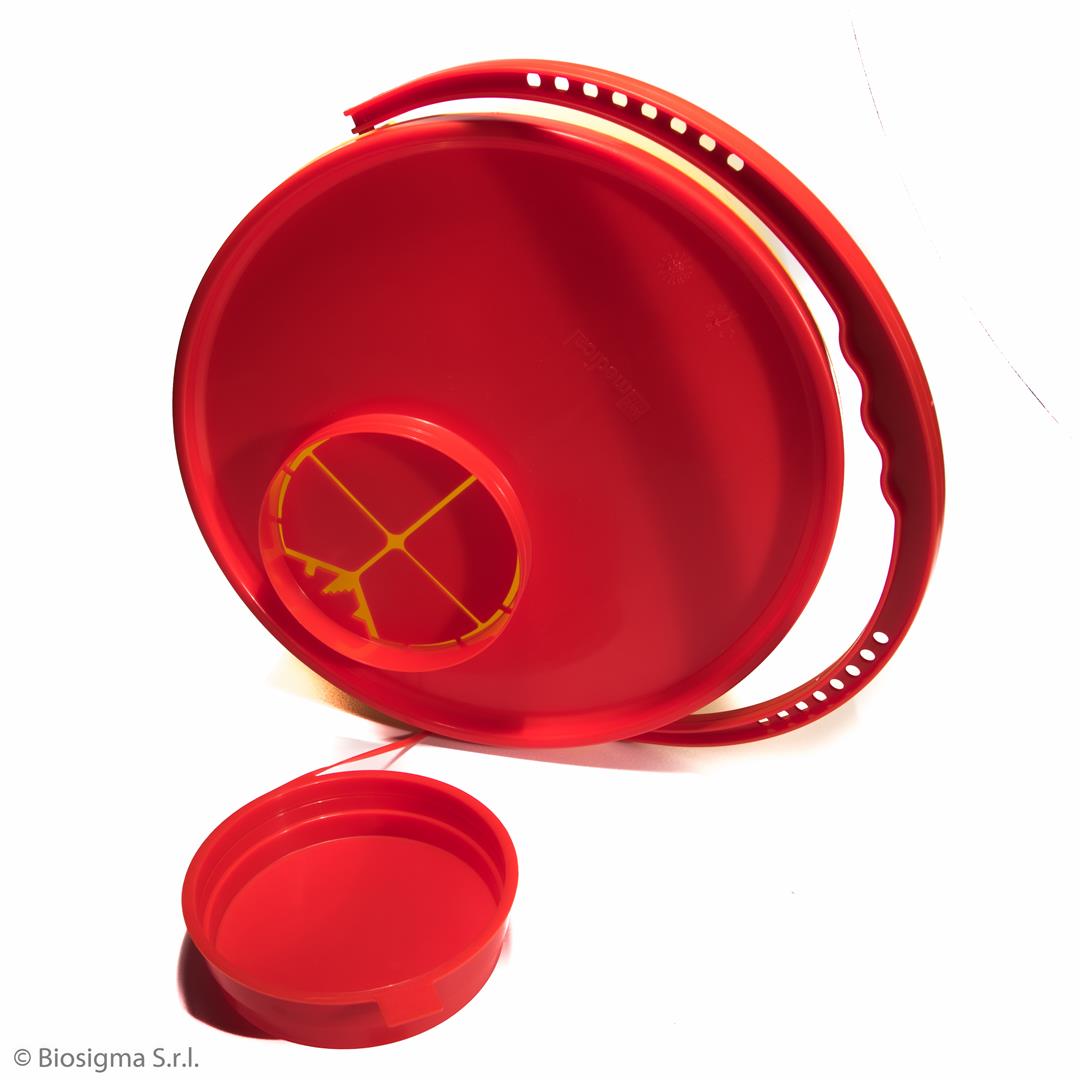 Biosigma BSC312 contenitore rifiuti 12 L coperchio rosso