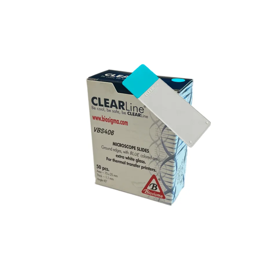 Biosigma CLEARLine VBS406 vetrino 25x75 mm banda azzurra