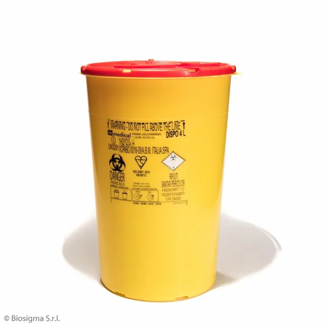Biosigma BSC306 contenitore rifiuti 4 L coperchio rosso