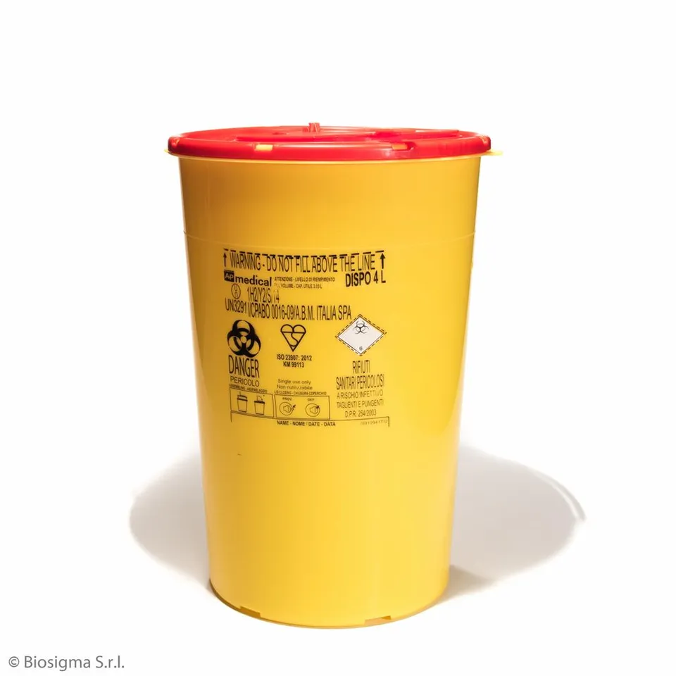 Biosigma BSC306 contenitore rifiuti 4 L coperchio rosso