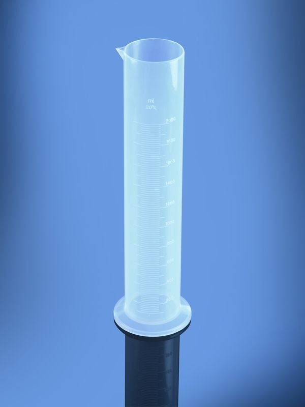 Glassco cilindro graduato base rotonda plastica