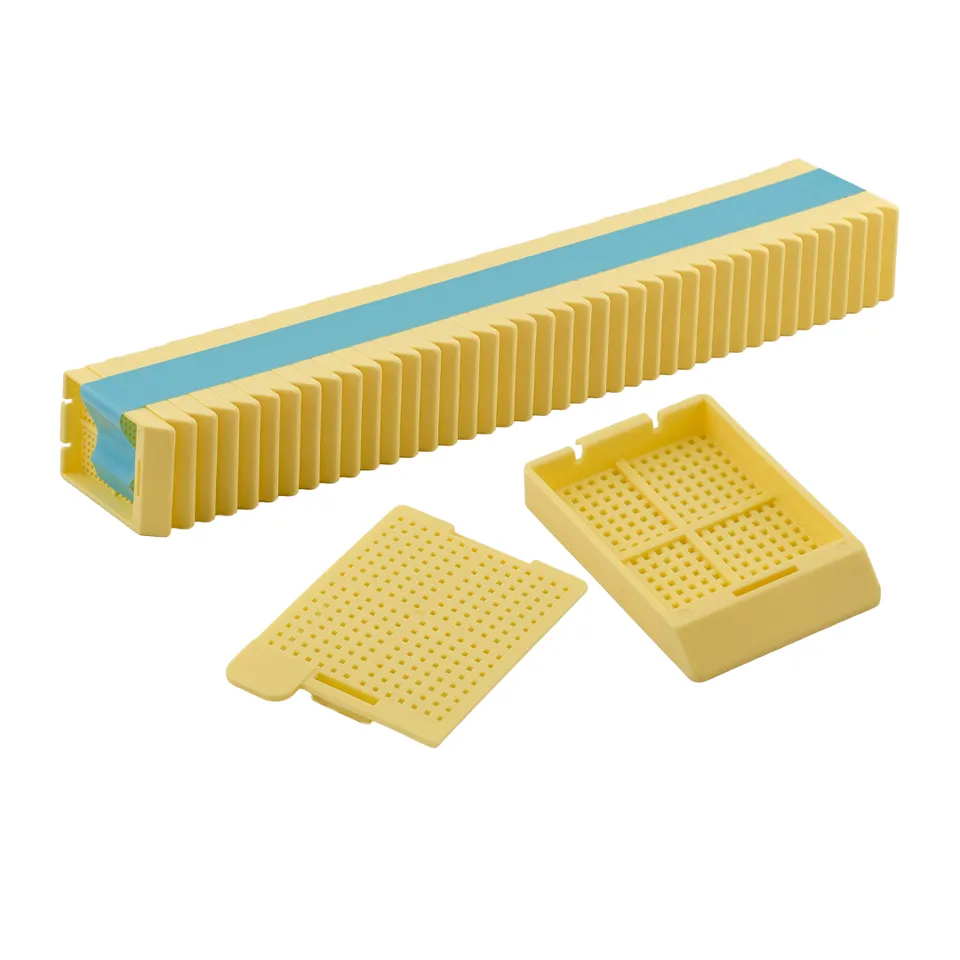 Biosigma BSI702 cassetta biopsia gialla con coperchio