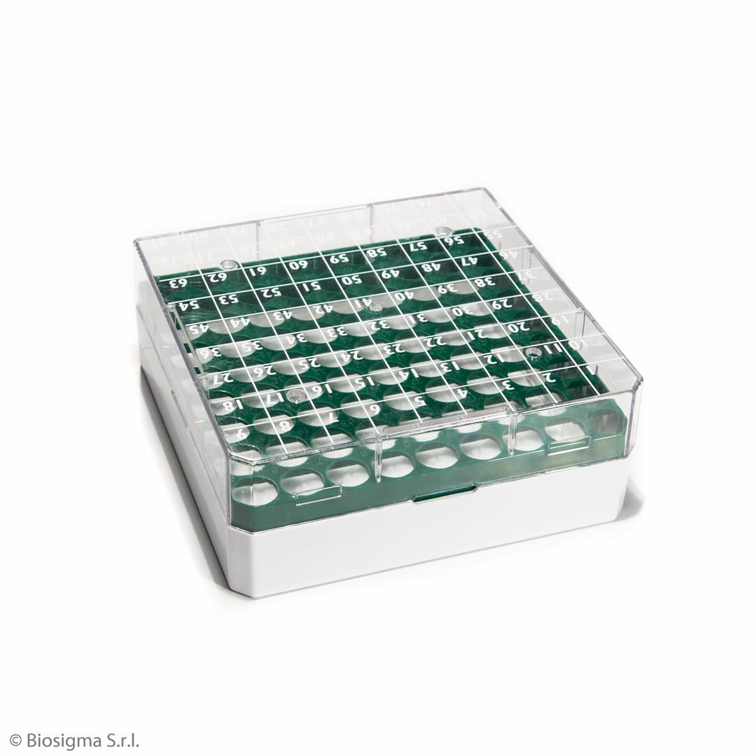 Biosigma CryoGen BSM58061B/V scatola 81 posti verde policarbonato