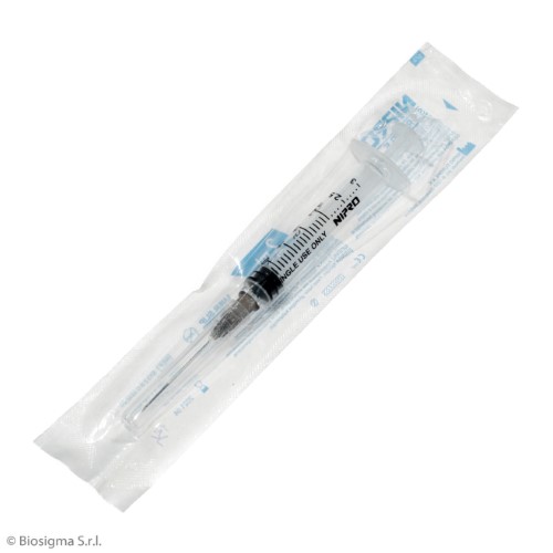 Biosigma BSS134 siringa 2,5 ml luer slip 22G nera