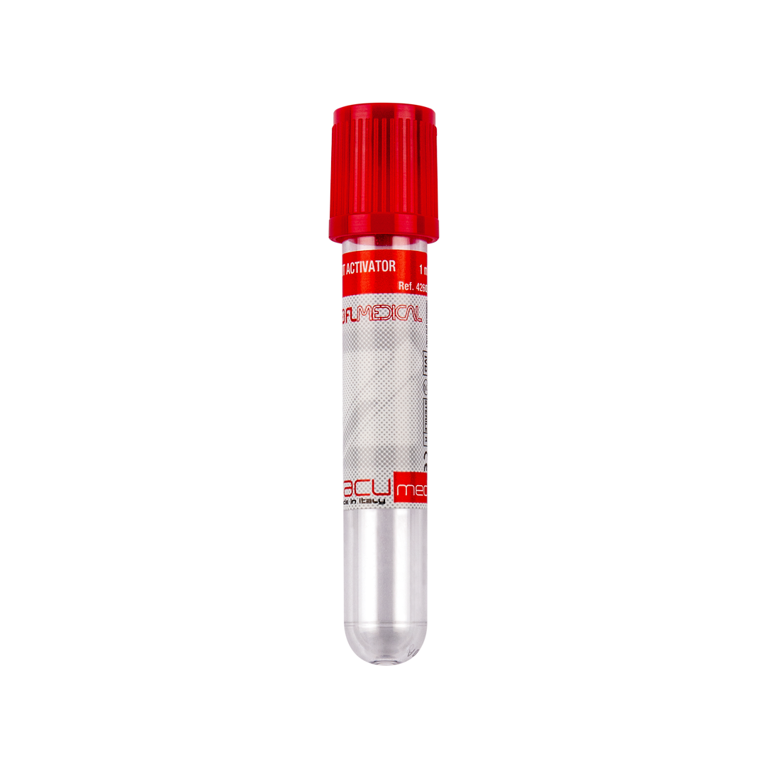 FL Medical Vacumed provetta prelievo tappo rosso sterile