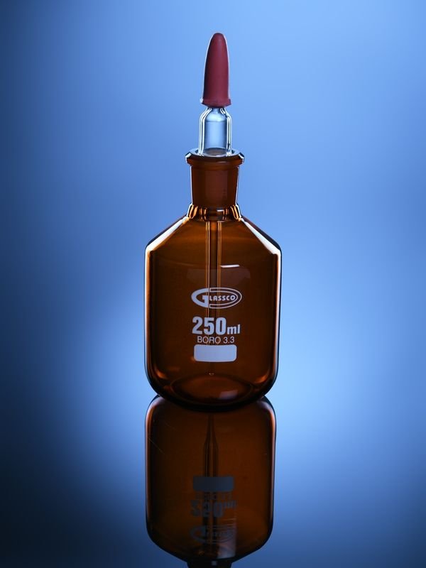 Glassco flacone contagocce in vetro ambra