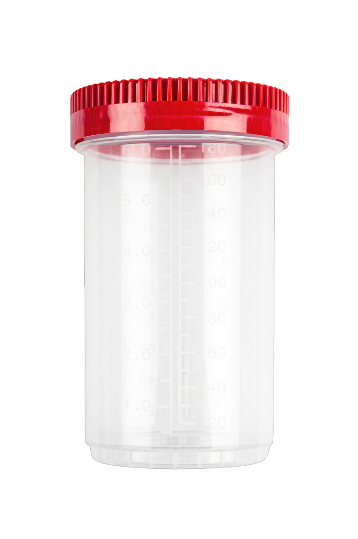 FL Medical Protainer 180 ml contenitore cilindrico con tappo a vite