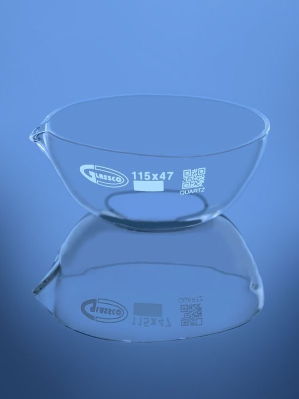Glassco Vaschetta Rotonda con Becco Vetro da Laboratorio