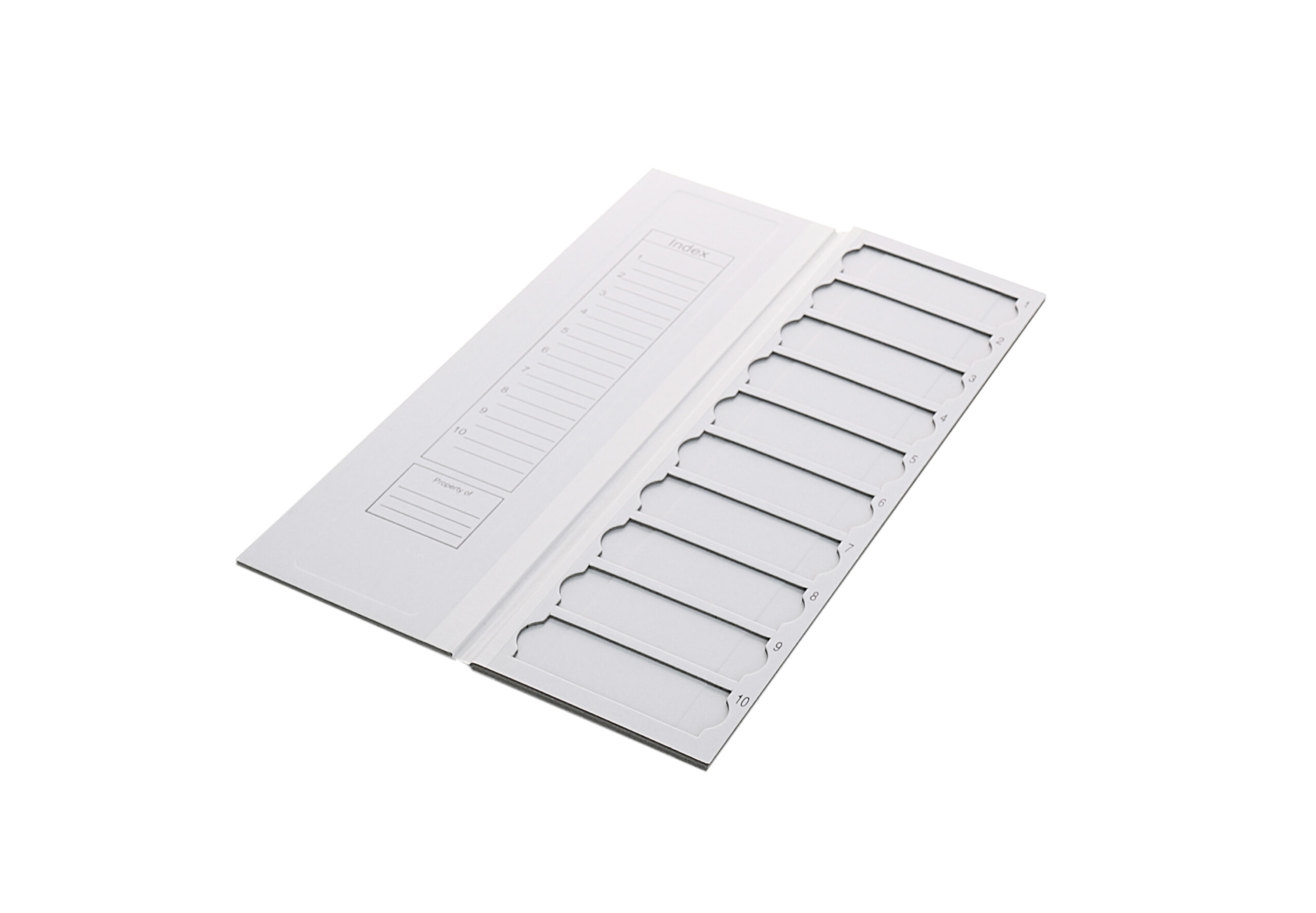 Biosigma BSI203 portavetrini cartone 10 posti con coperchio