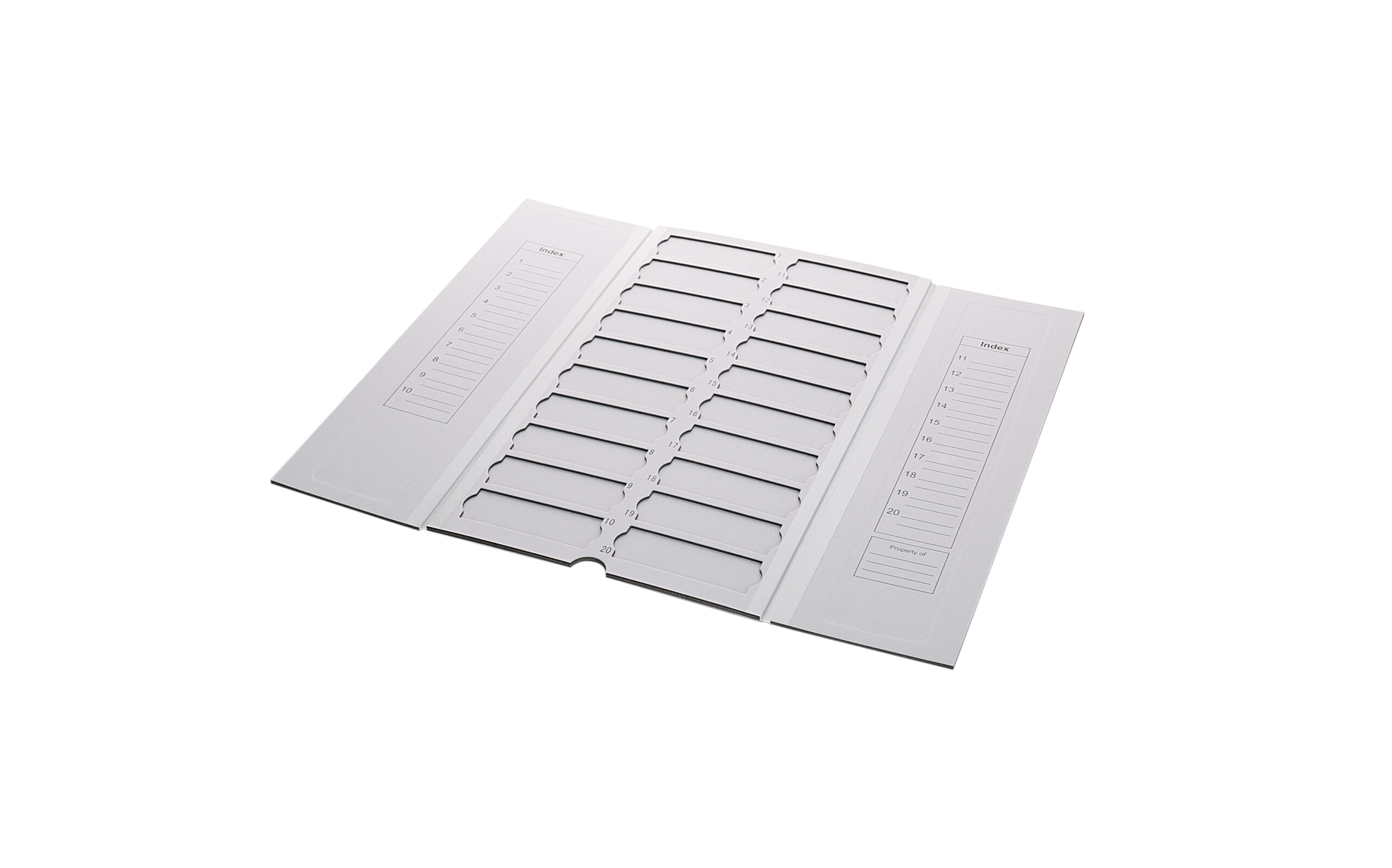 Biosigma BSI204 portavetrini cartone 20 posti con coperchio