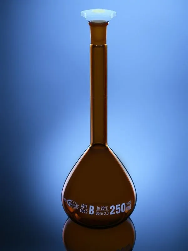 Glassco matraccio tarato ambrato classe B tappo PE