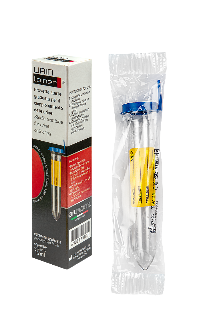 FL Medical Promed 25190 provetta urina 12 ml con etichetta