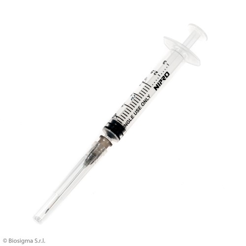 Biosigma BSS134 siringa 2,5 ml luer slip 22G nera