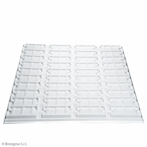 Biosigma BSL673 vassoio portavetrini 40 posti bianco