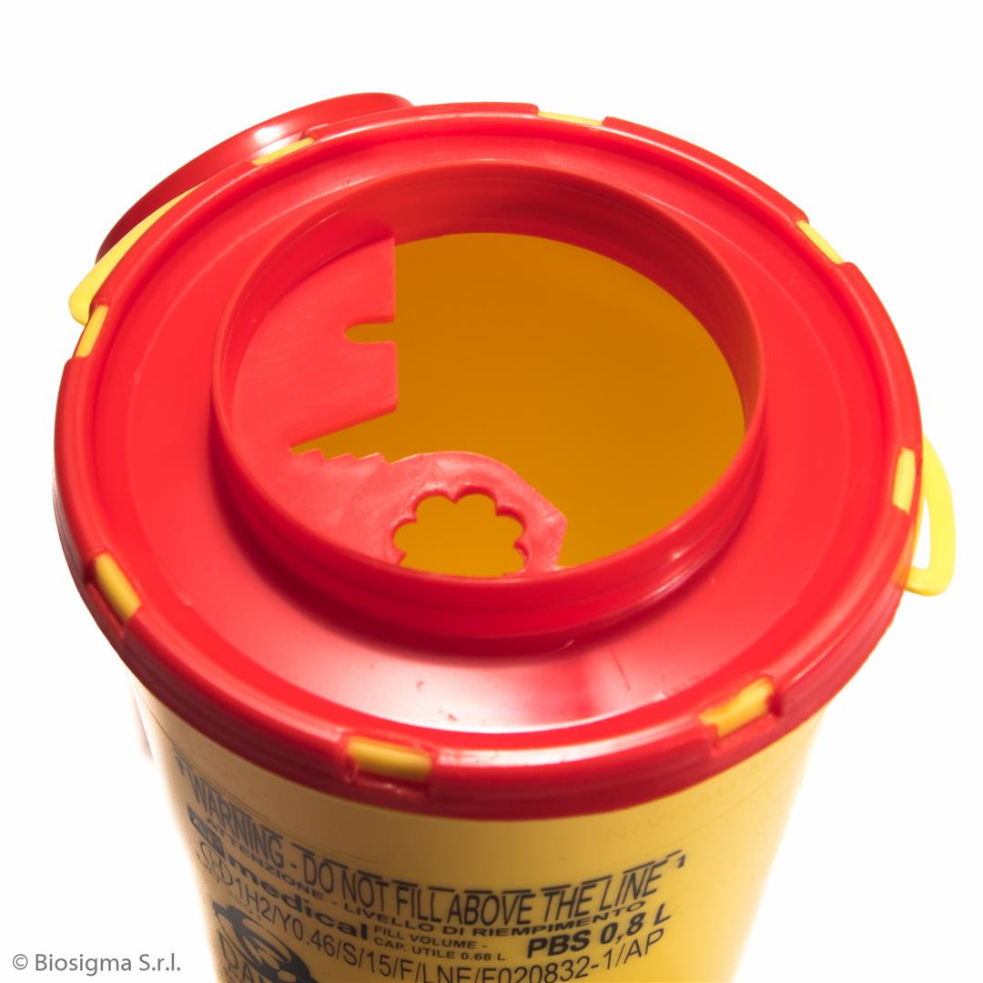 Biosigma BSC303 contenitore rifiuti 0,8 L coperchio rosso