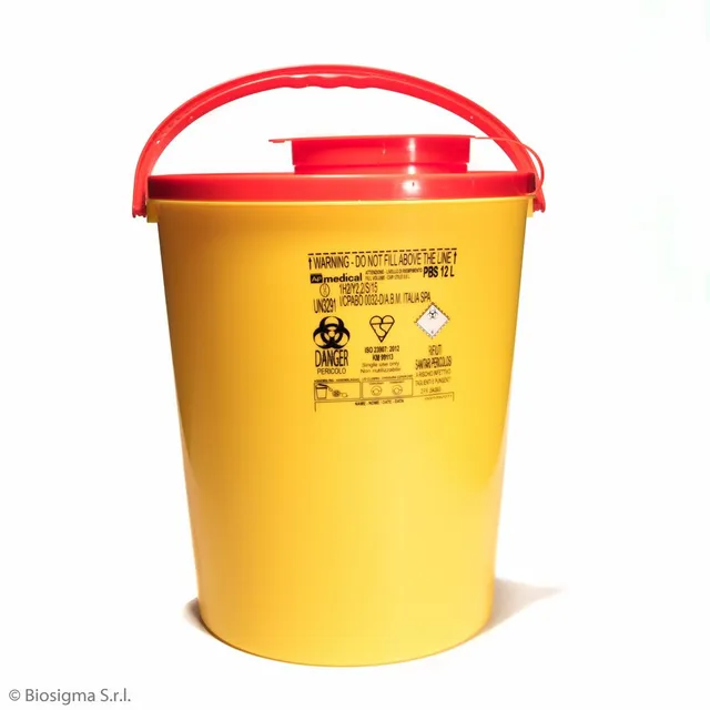 Biosigma BSC312 contenitore rifiuti 12 L coperchio rosso