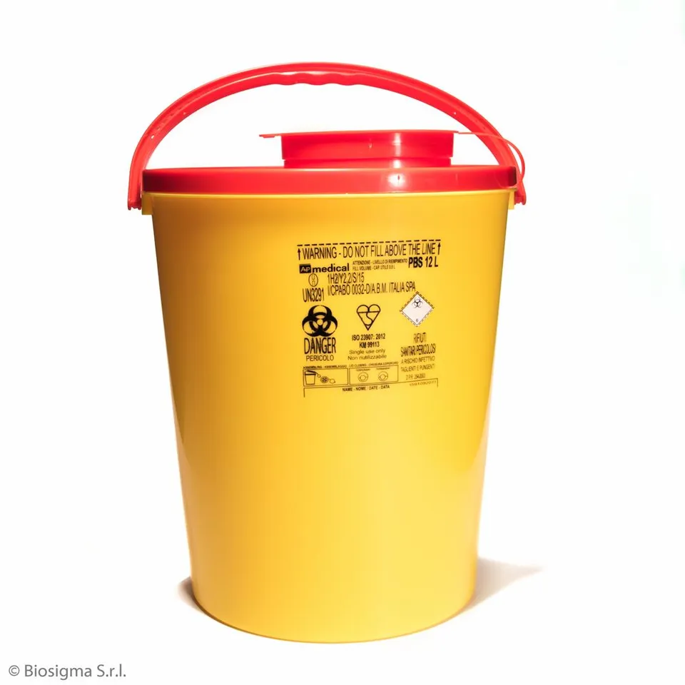 Biosigma BSC312 contenitore rifiuti 12 L coperchio rosso