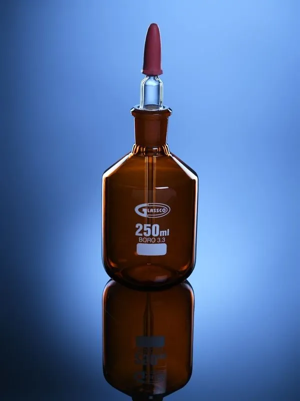 Glassco flacone contagocce in vetro ambra
