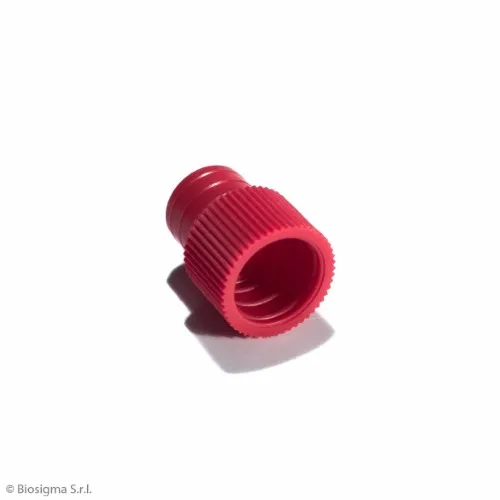 Biosigma BSO036 Tappo Provetta Rosso Polietilene Ø12 mm