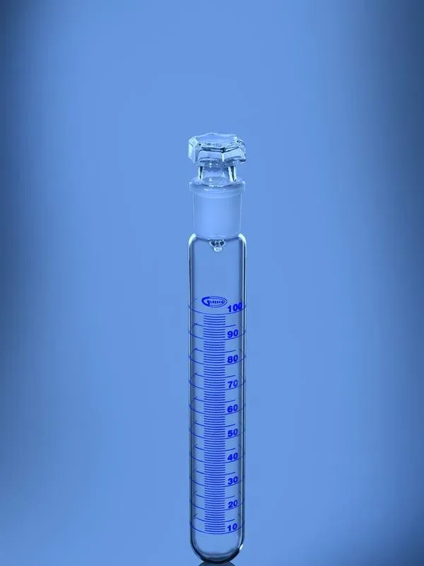 Glassco Provetta Vetro con Giunto e Tappo