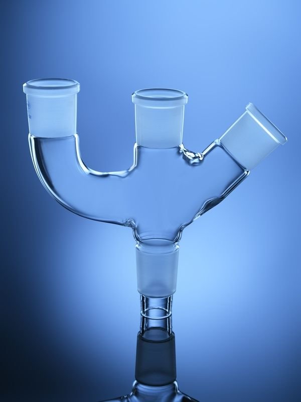 Glassco adattatore multiplo 3 colli vetro laboratorio