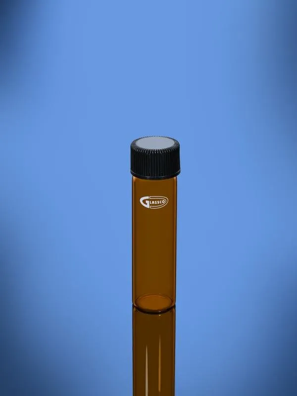 Glassco Provette Ambra Fondo Piatto Terreni Vetro