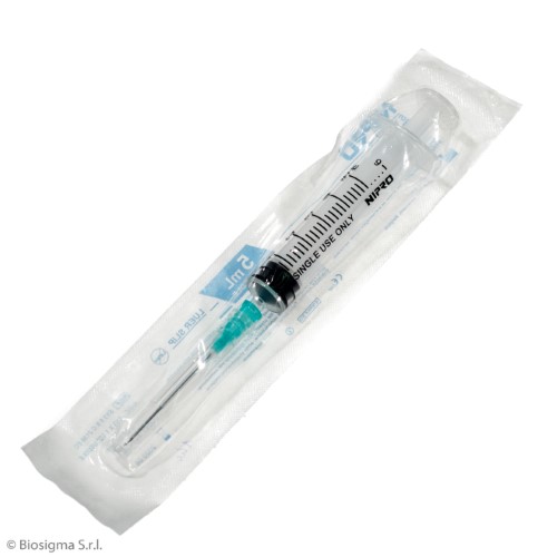 Biosigma BSS140 siringa 5 ml luer slip con ago 21G