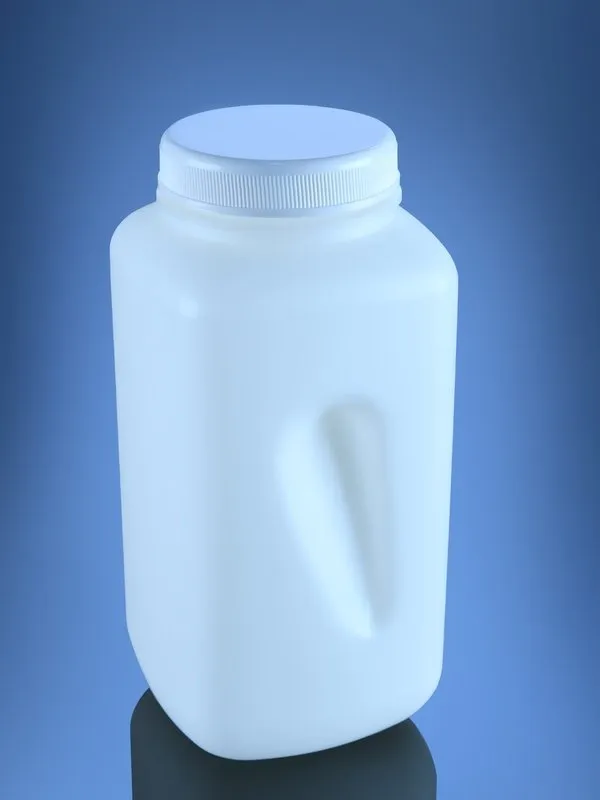 Glassco bottiglia quadrata bocca larga vetro