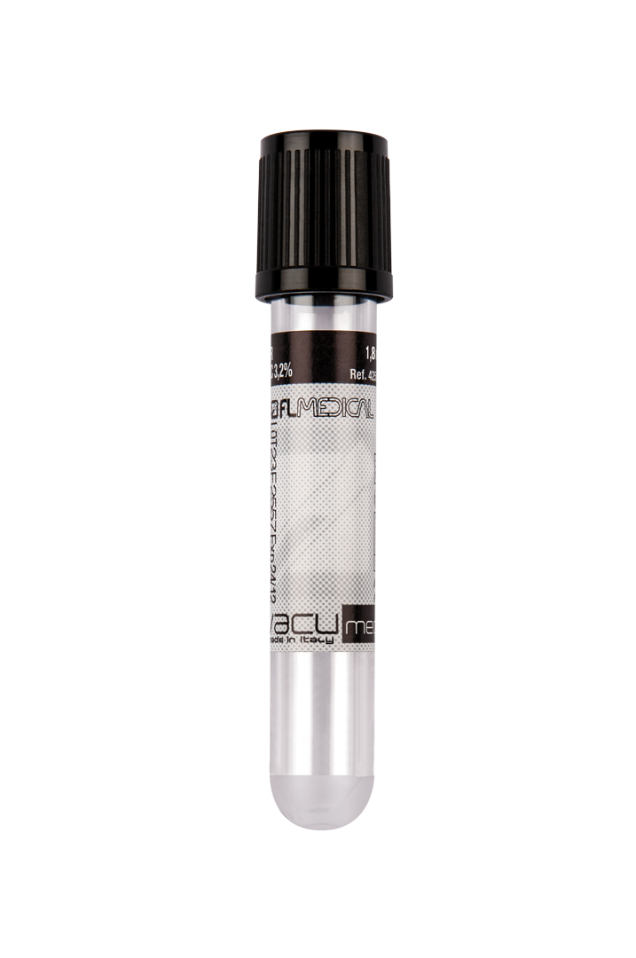 FL Medical Vacumed provetta citrato VES 2,4 ml tappo nero sterile