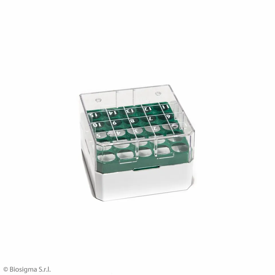 Biosigma CryoGen BSM58025B/V box portaprovette verde 25 posti
