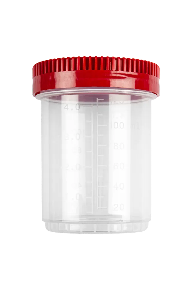 FL Medical Protainer 125 ml contenitore cilindrico con tappo a vite