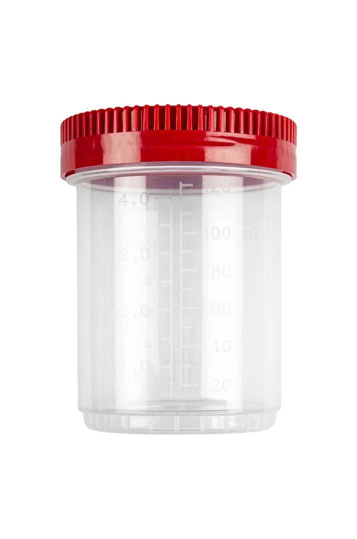 FL Medical Protainer 125 ml contenitore cilindrico con tappo a vite