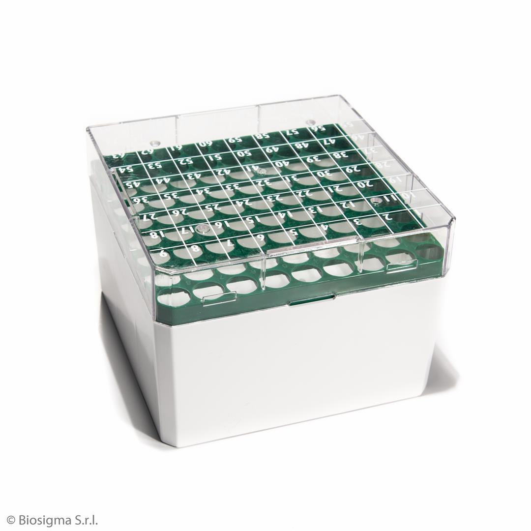 Biosigma CryoGen BSM58071B/V scatola 81 posti verde policarbonato