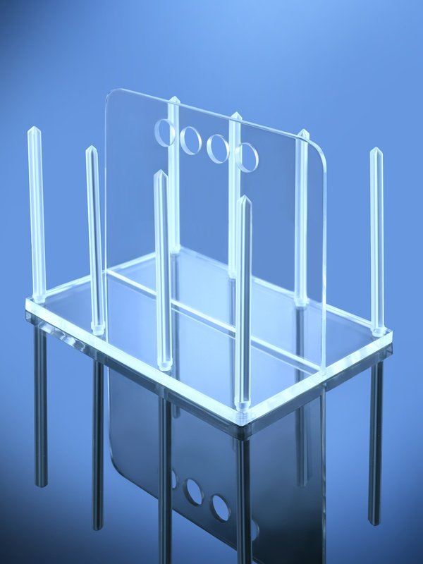 Glassco rack plastica per piastre Petri laboratorio