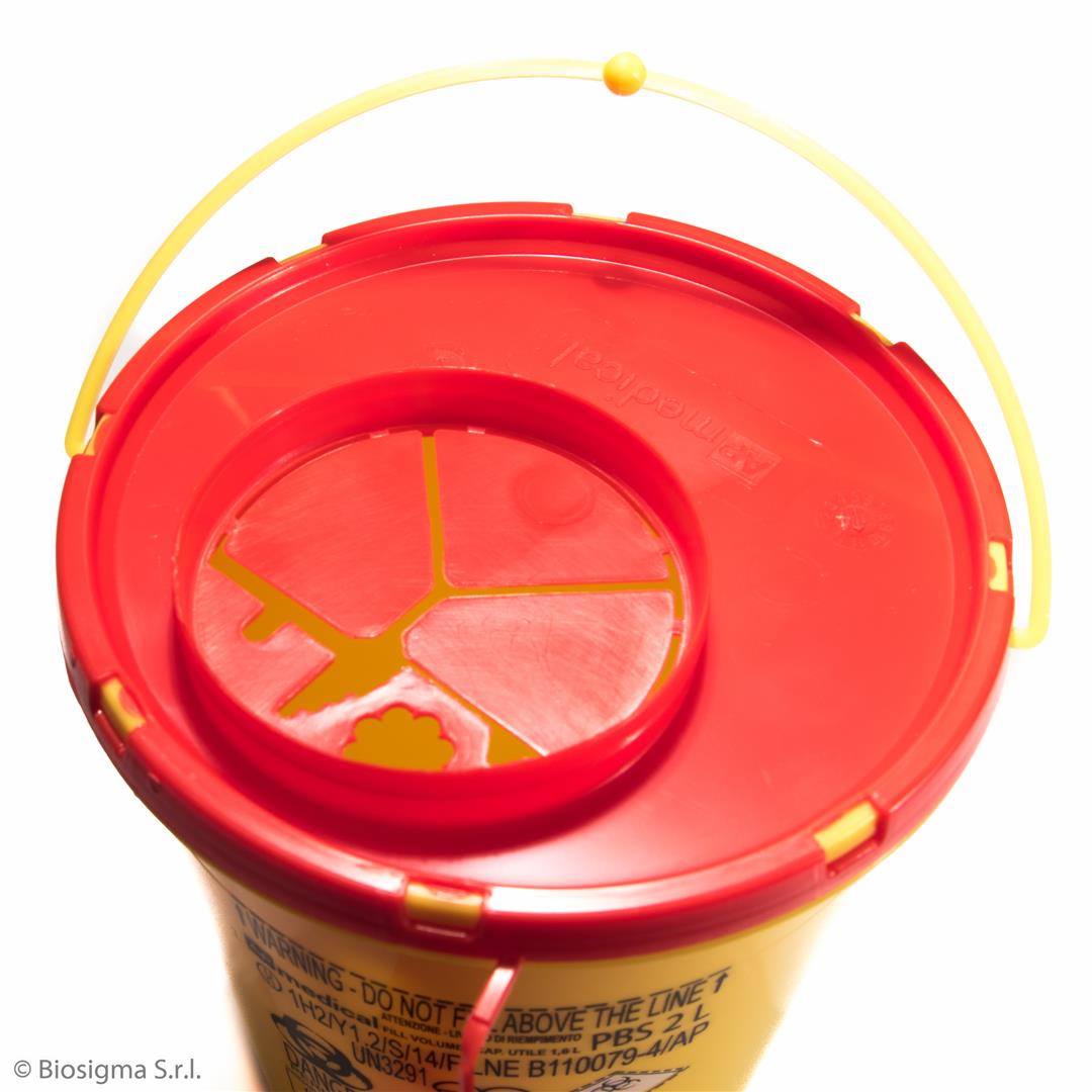 Biosigma BSC305 contenitore rifiuti 2 l coperchio rosso
