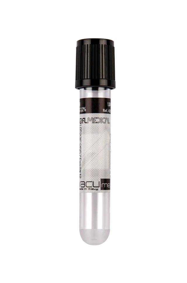 FL Medical Vacumed provetta citrato VES 2,4 ml tappo nero sterile
