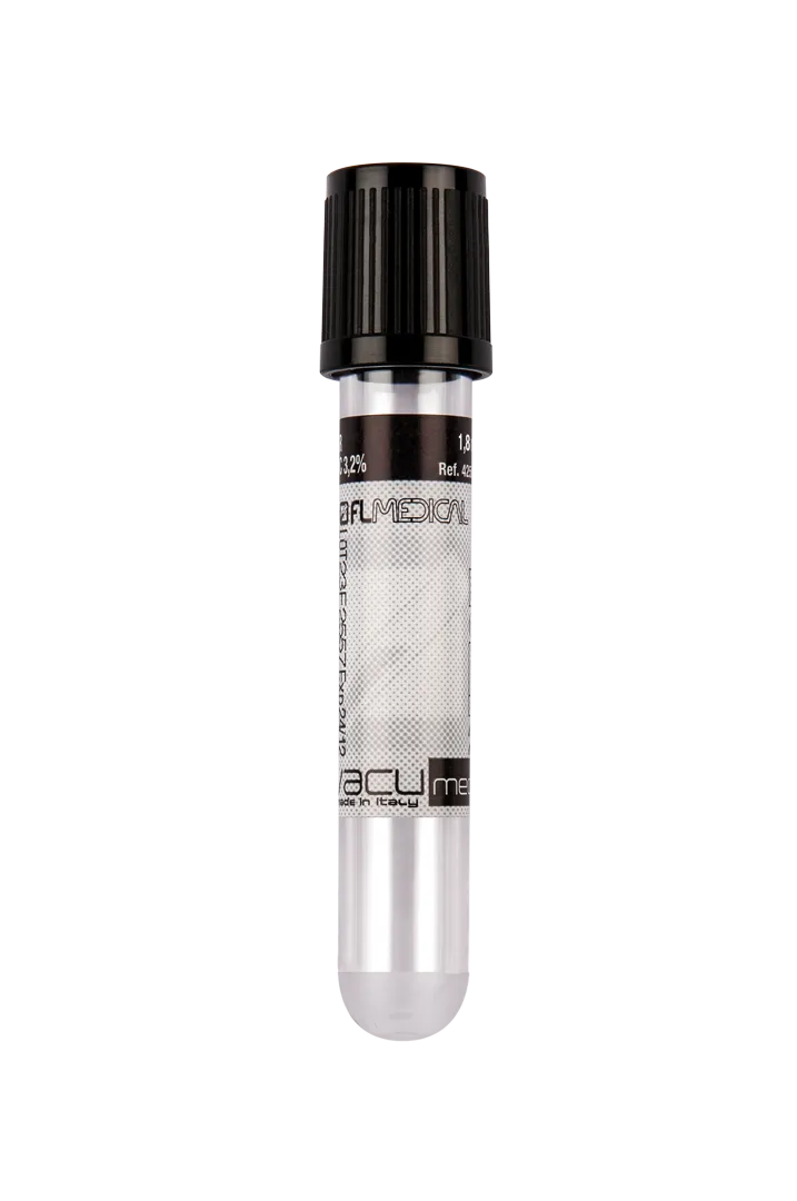 FL Medical Vacumed provetta citrato VES 2,4 ml tappo nero sterile